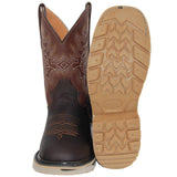 Men’s Leather Square Toe Western Work Boot