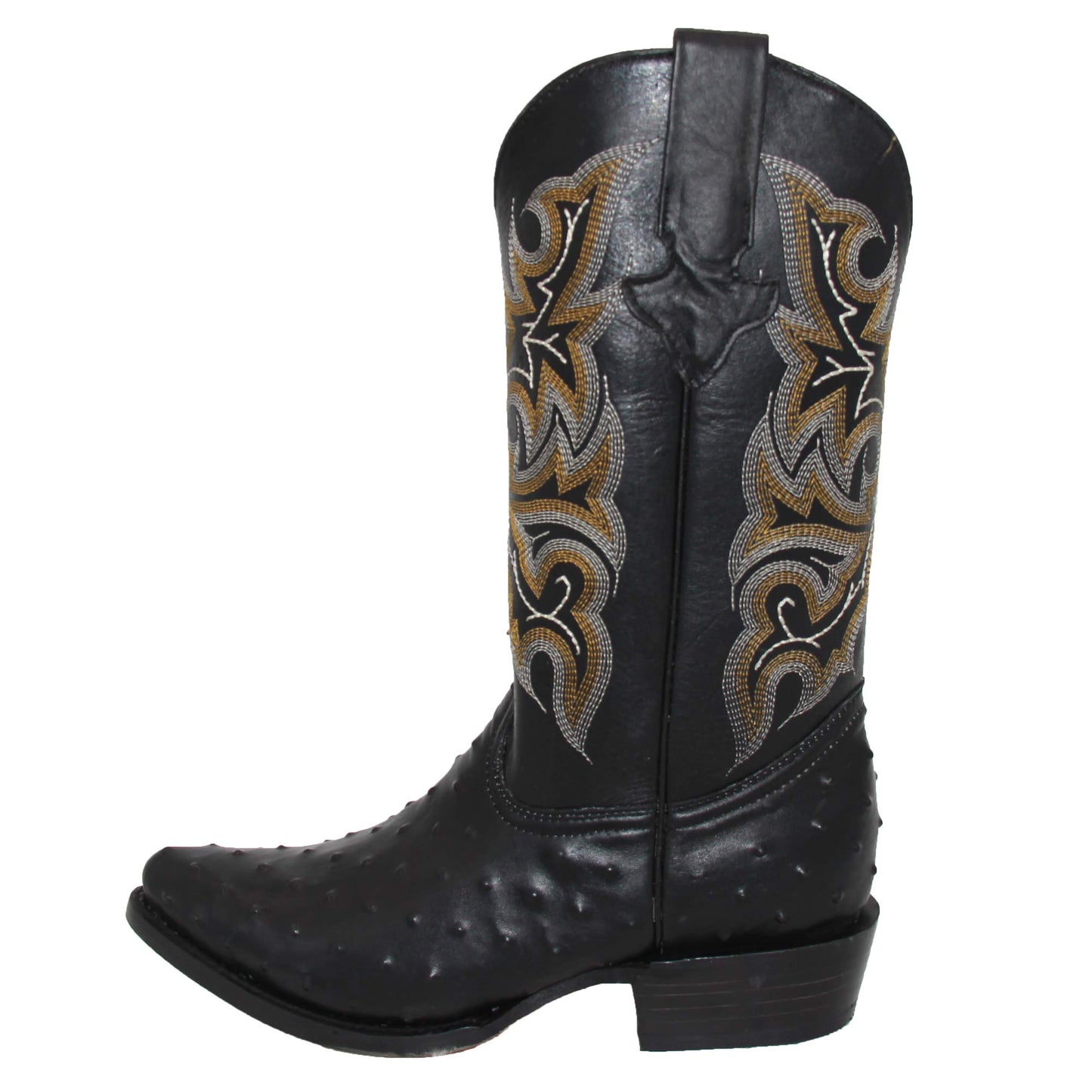 Men's Embossed Ostrich Quill Print Cowboy Boot