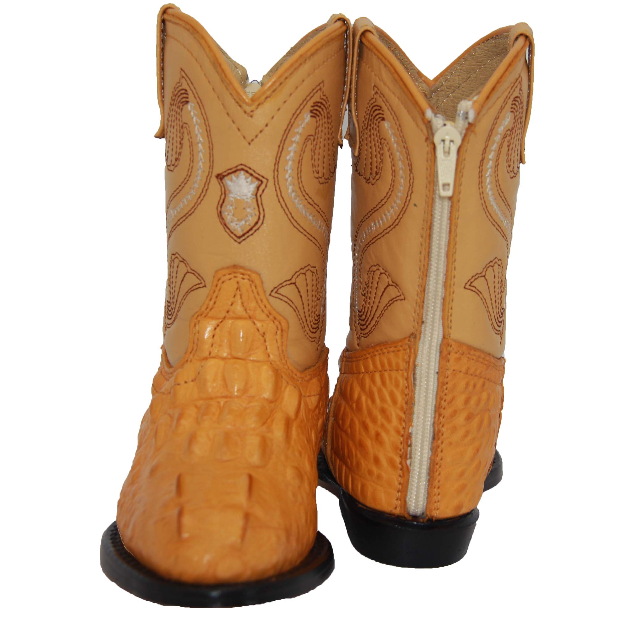 Kids Cowboy Boot Infant Toddler Crocodile Alligator Print Western Boot