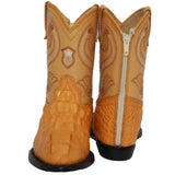 Toddler Infant Crocodile Print Oval Toe Western Boot