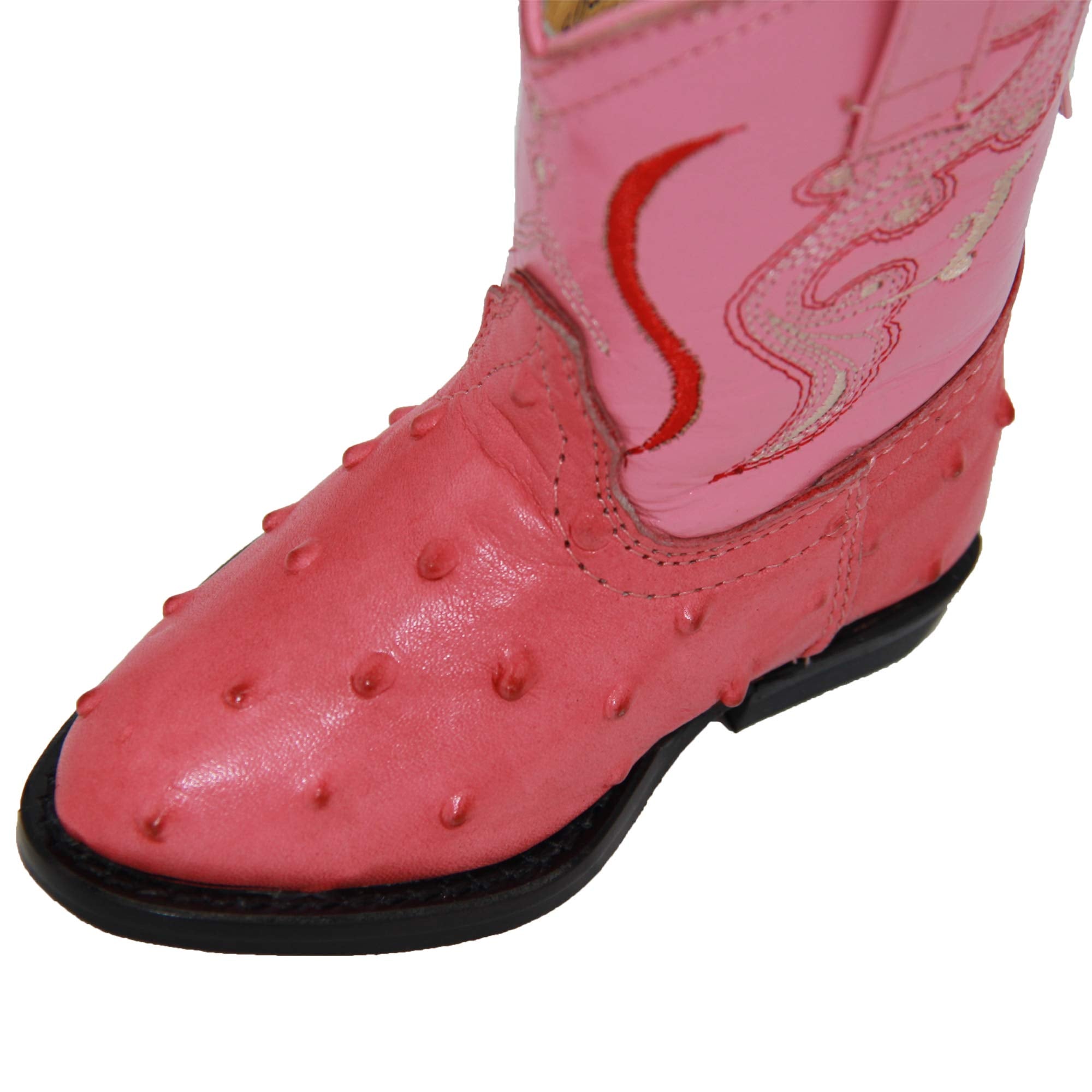 Kids Cowboy Boot Infant Toddler Ostrich Print Western Boot