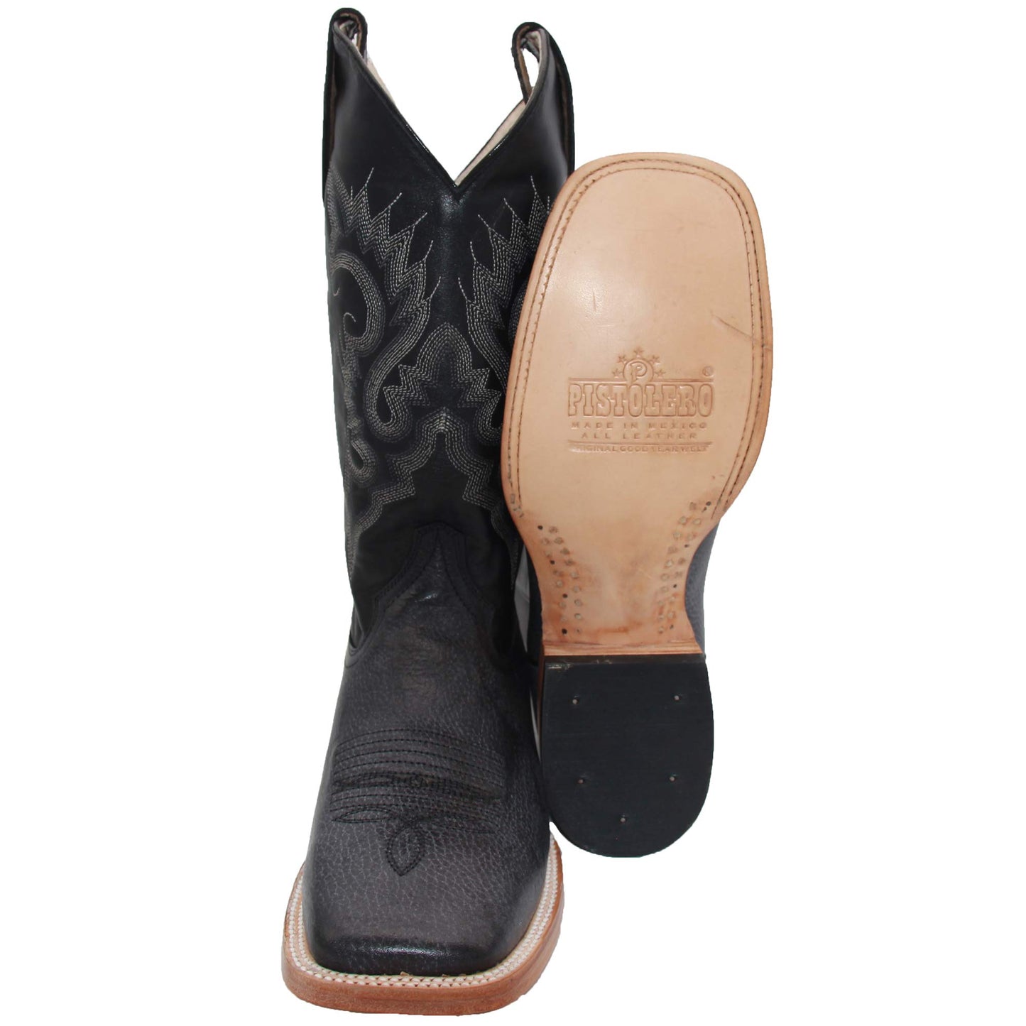 Men's Genuine Leather Square Toe Cowboy Boot