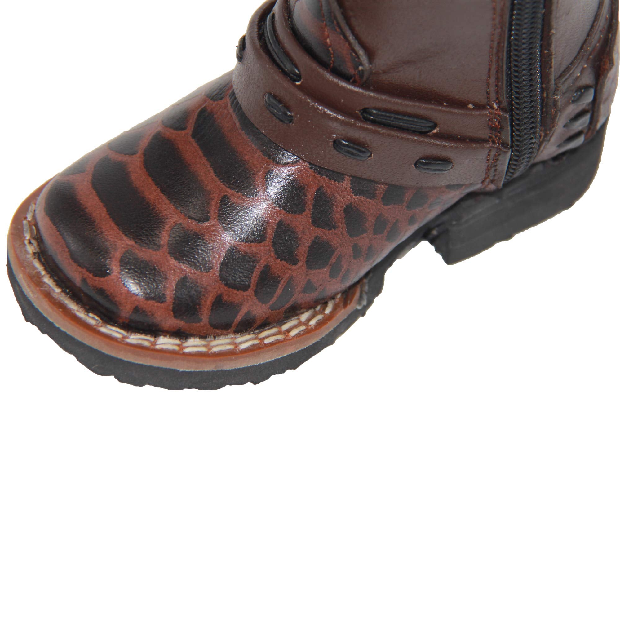 Toddler Infant Cowboy Boot Snake Print Leather Western Boot