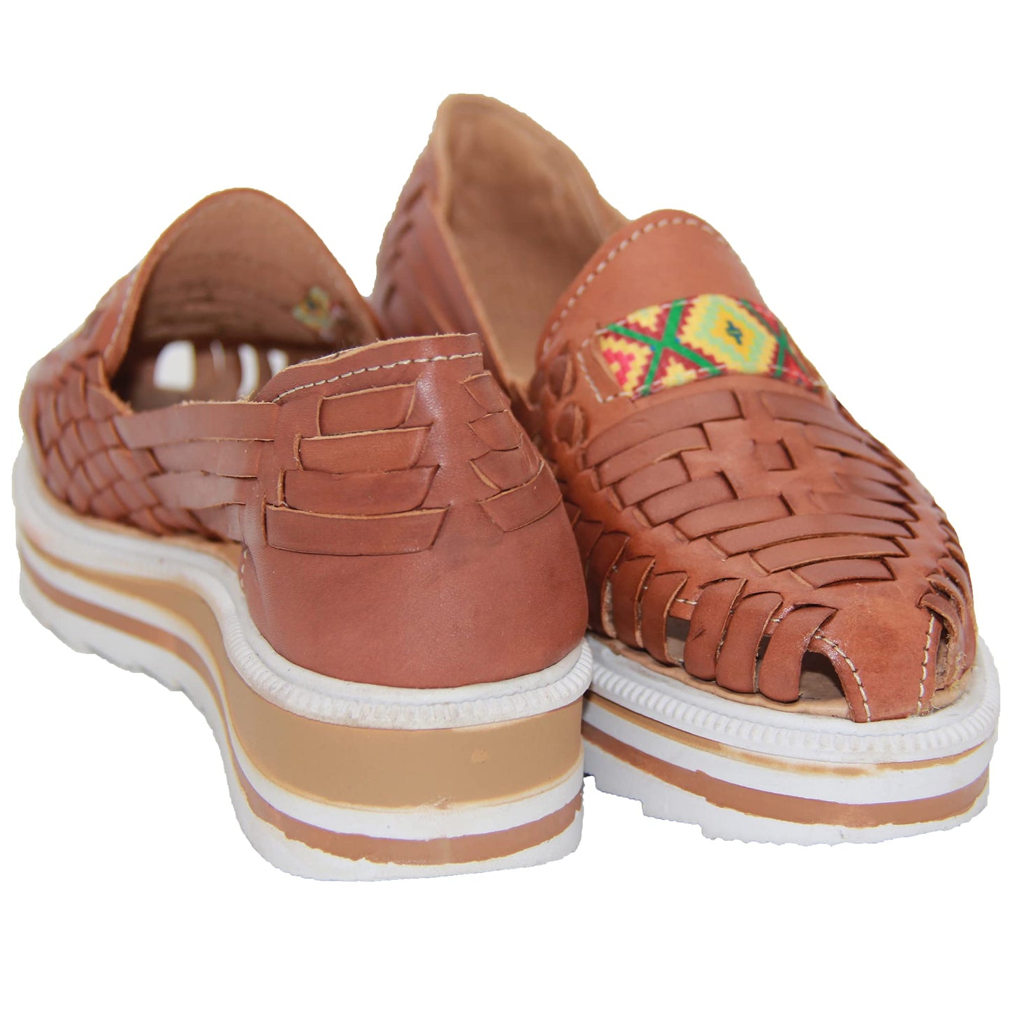 Women’s Leather Platform Huarache Sandal