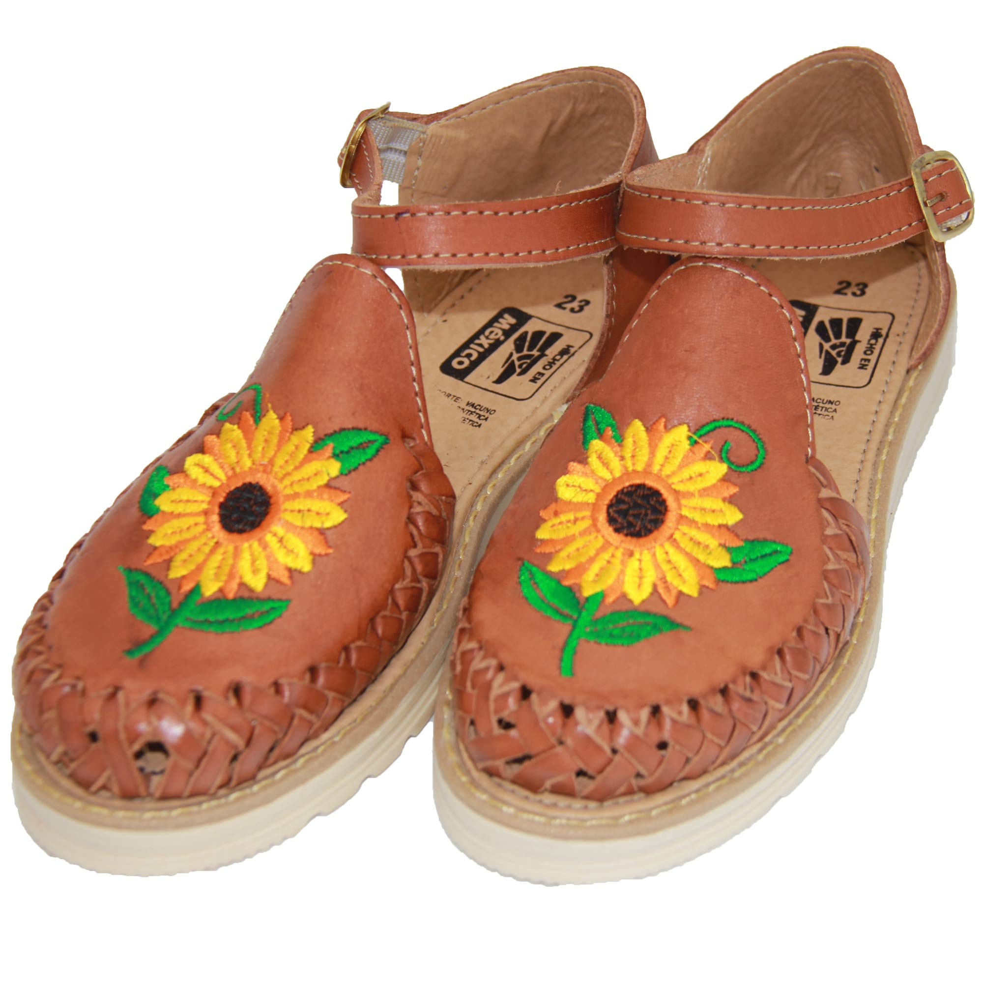 Women's Leather Sunflower Huarache Sandals