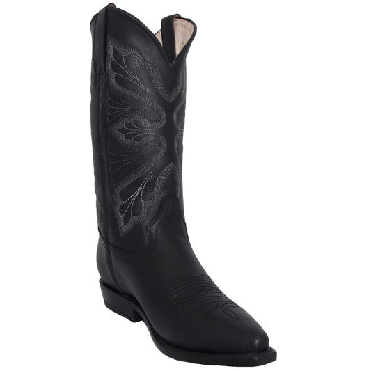 Mens Nubuck Genuine Leather Cowboy Boots