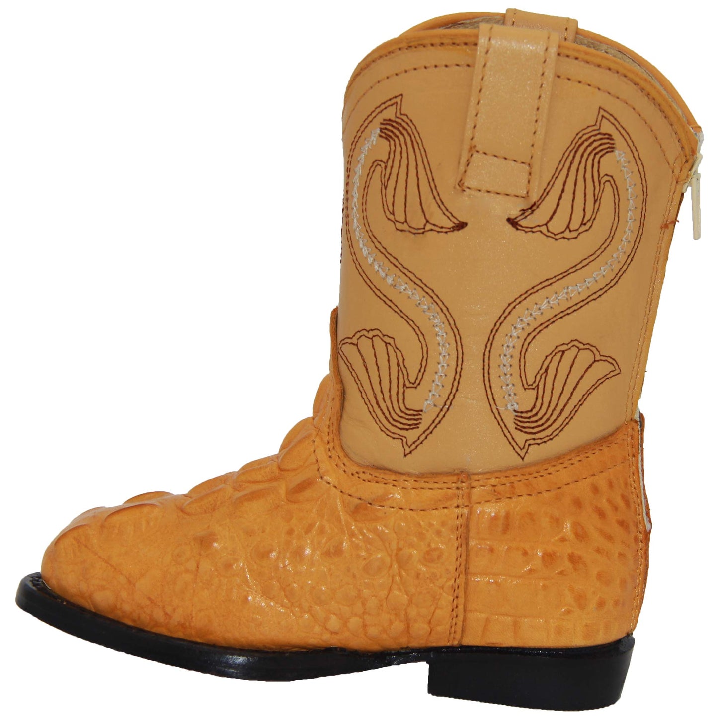 Toddler Infant Crocodile Print Oval Toe Western Boot