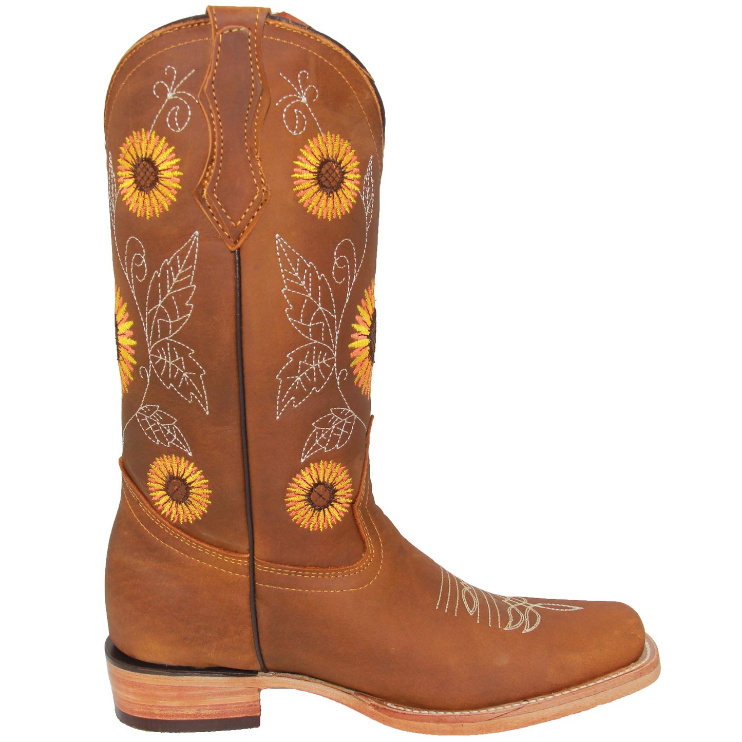 Women’s Leather Sunflower Cowboy Boot