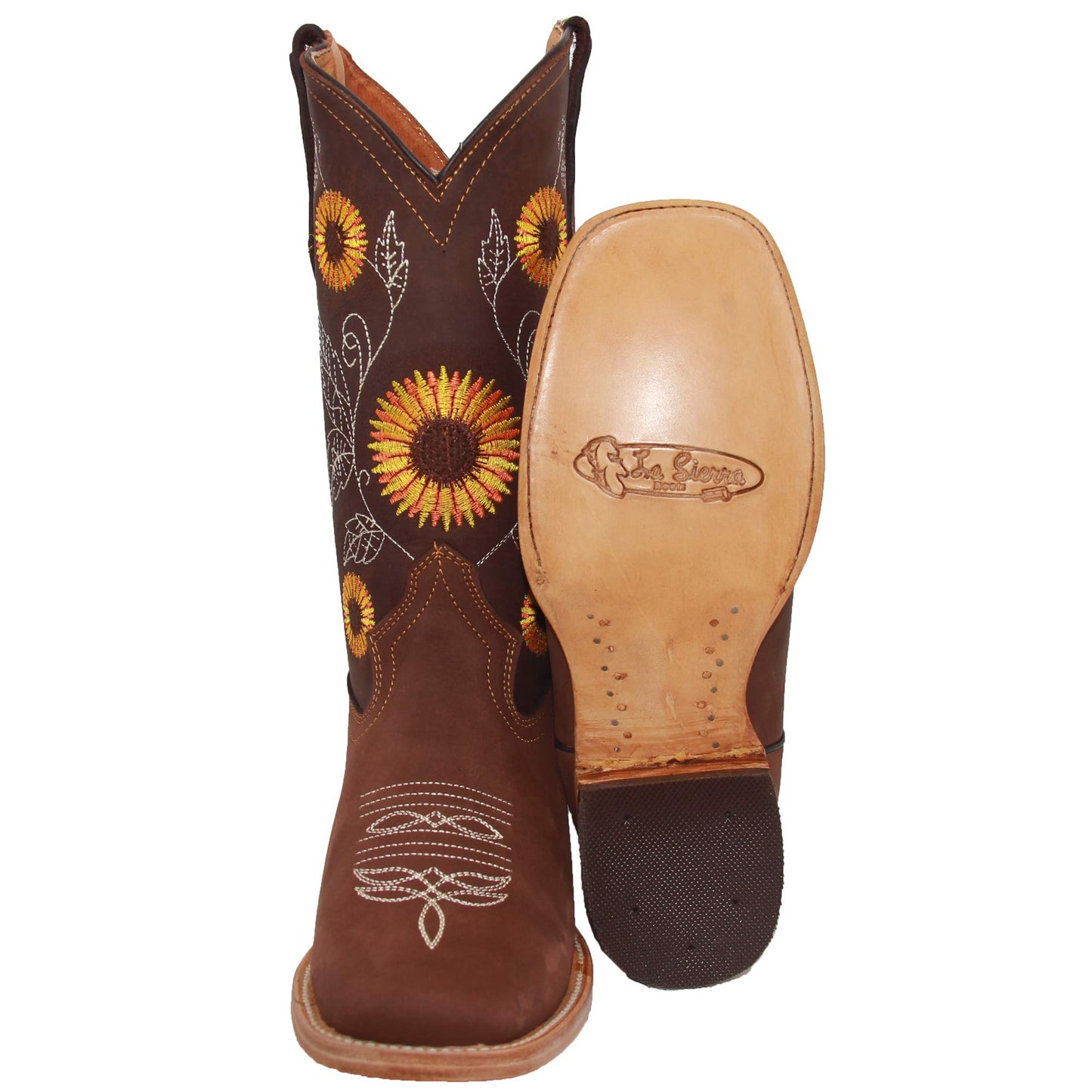 Women’s Leather Sunflower Cowboy Boot