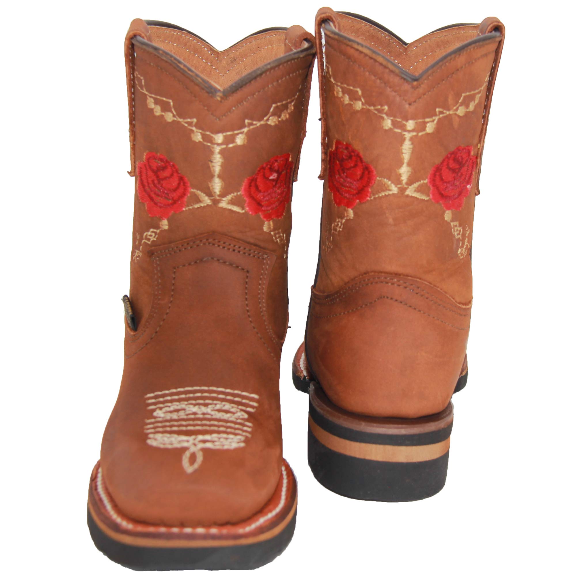 Kids Western Boot Girls Floral Sunflower Embroidered Cowgirl Cowboy Boot
