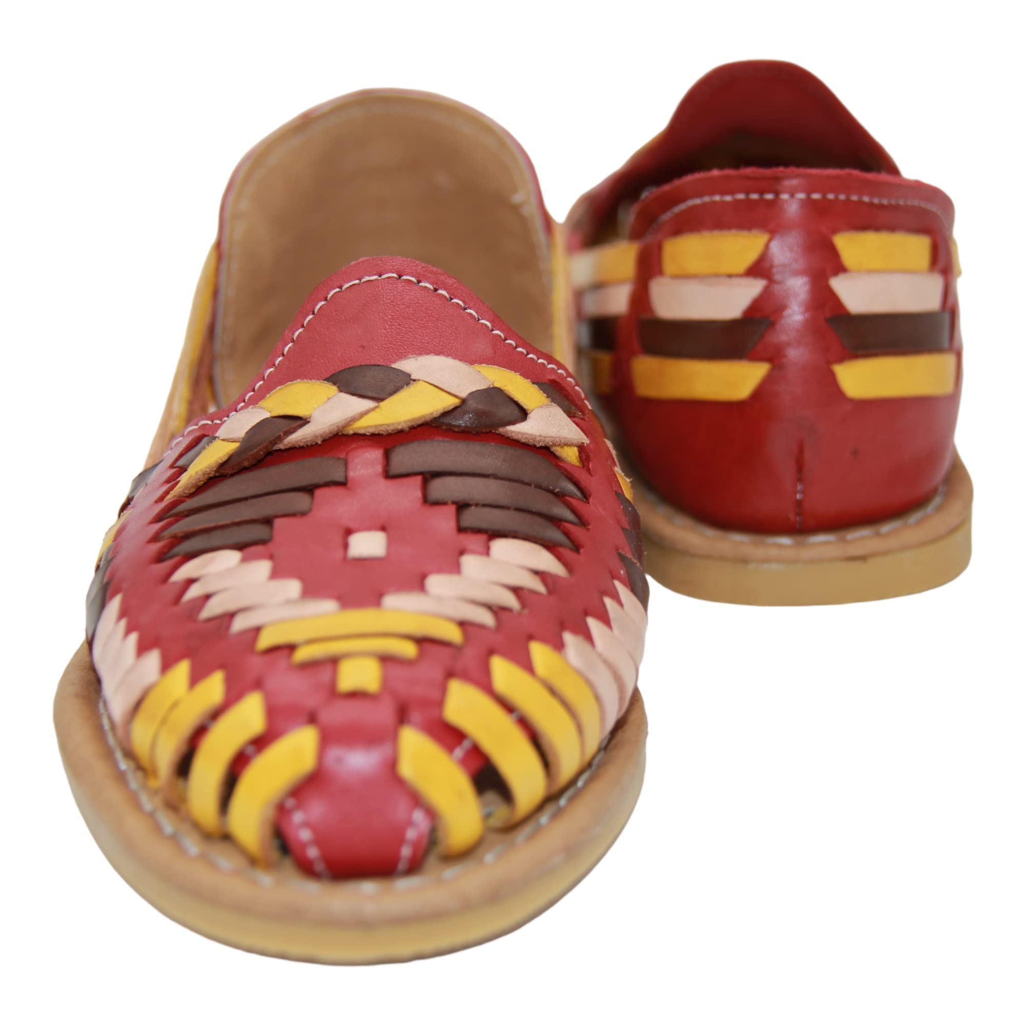 Women's Leather Traditional Huarache Sandal, Hand Woven Authentic Mexican Leather Huarache