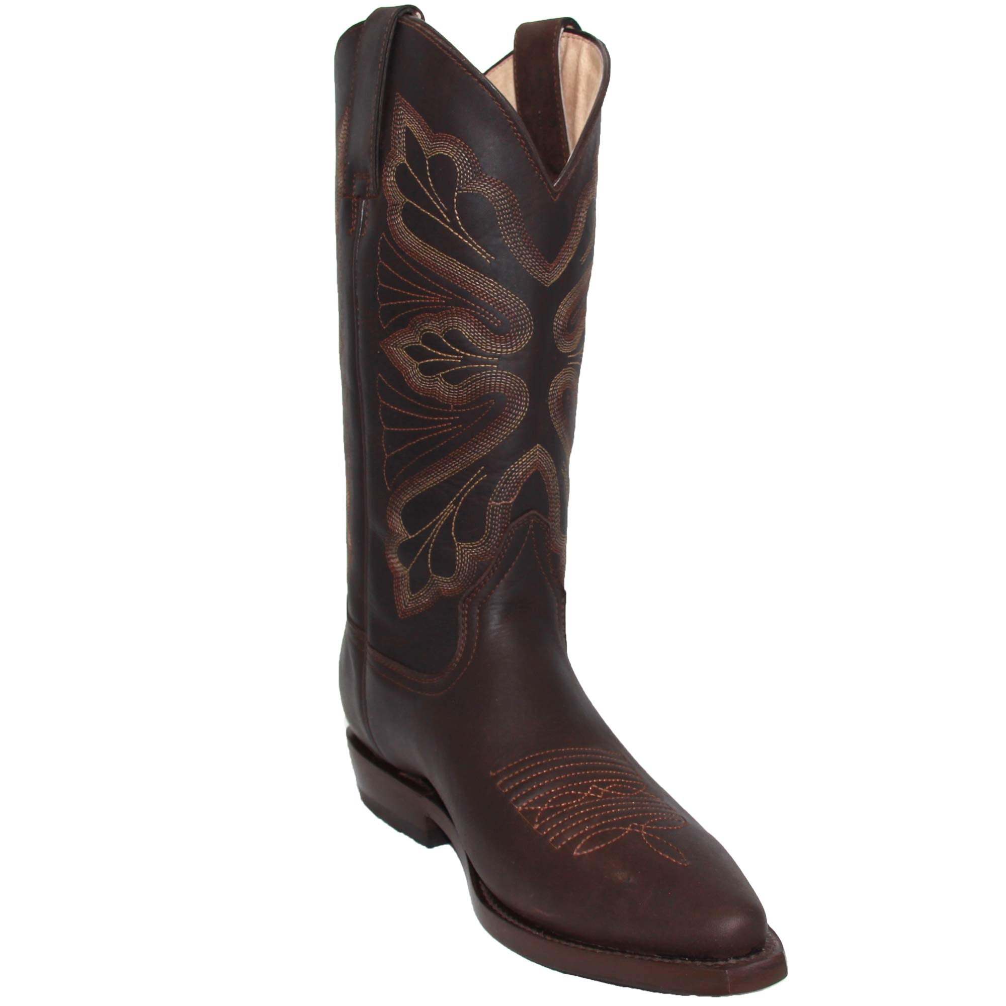 Men's Genuine Leather Cowboy Boots, J Toe Western Leather Boots