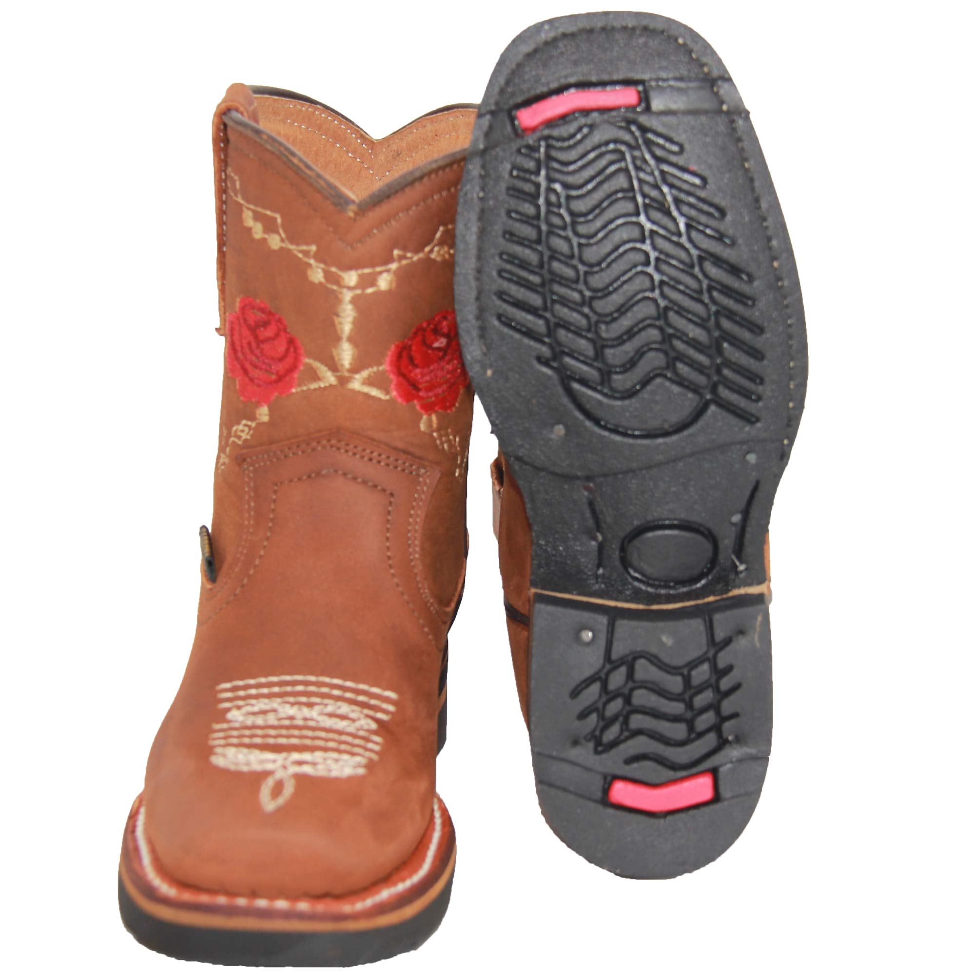 Kids Western Boot Girls Floral Sunflower Embroidered Cowgirl Cowboy Boot