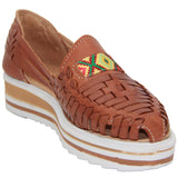 Women’s Leather Platform Huarache Sandal