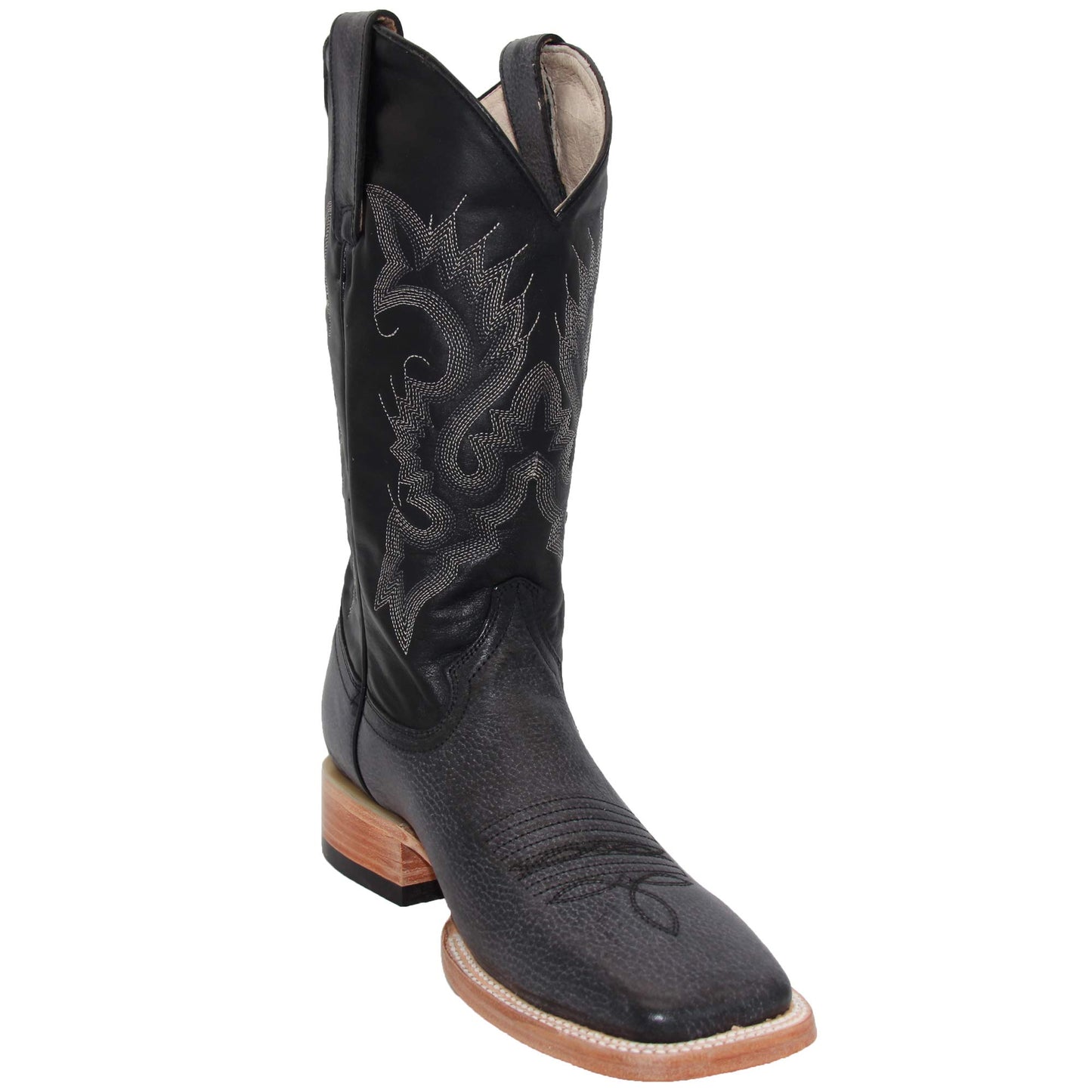 Men's Genuine Leather Square Toe Cowboy Boot