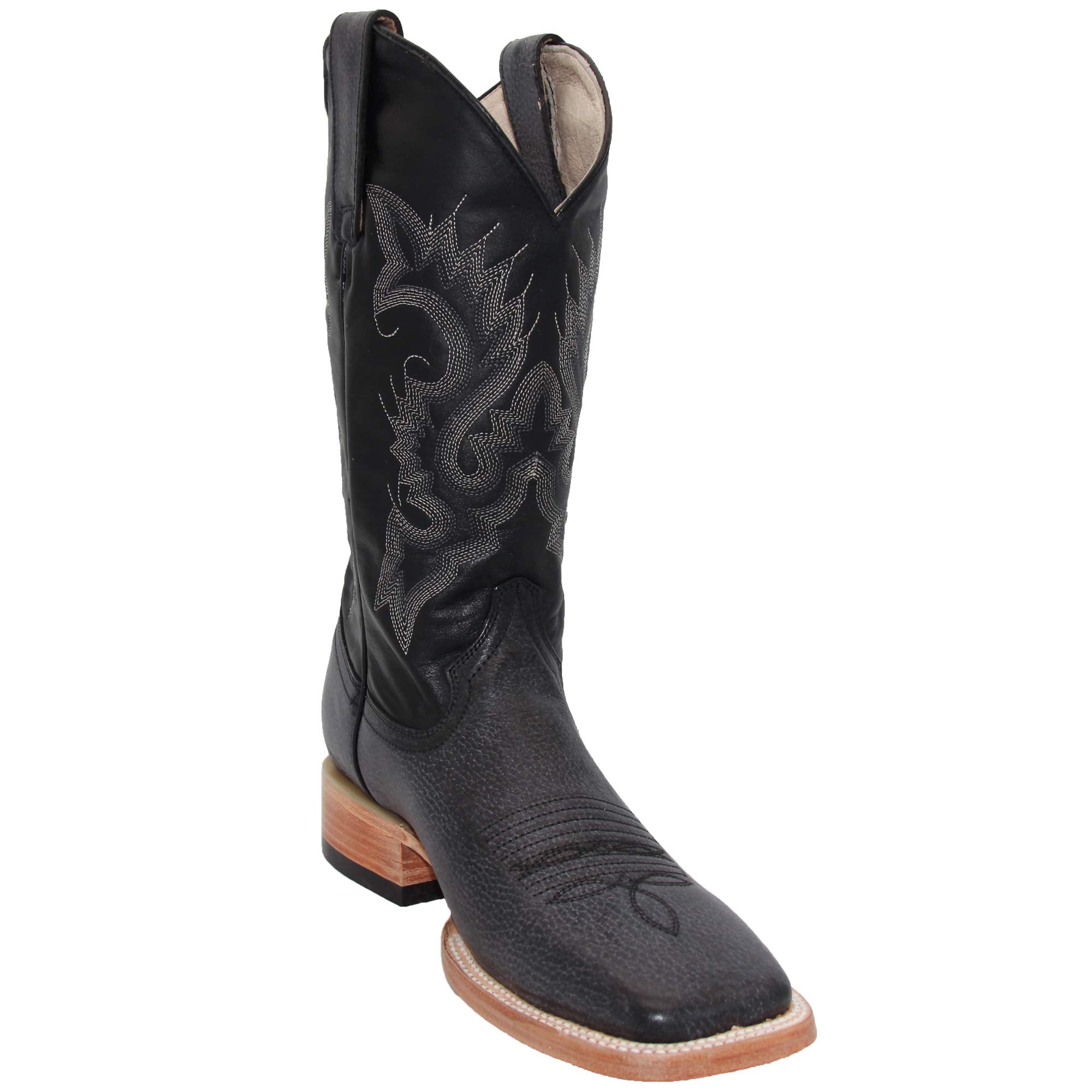 Men's Genuine Leather Western Boot Square Toe Cowboy Boot
