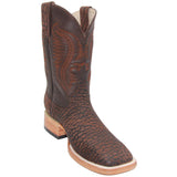 Men's Genuine Leather Bull Neck Square Toe Western Boot