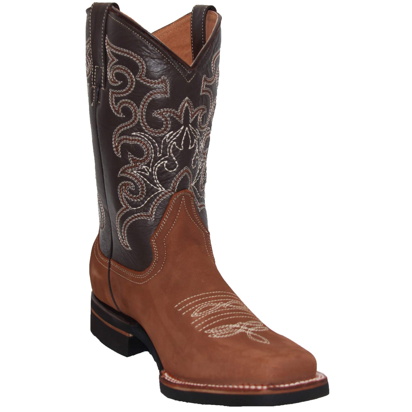 Men's Leather Cowboy Square Toe Boot