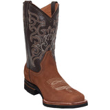 Men's Leather Cowboy Square Toe Boot