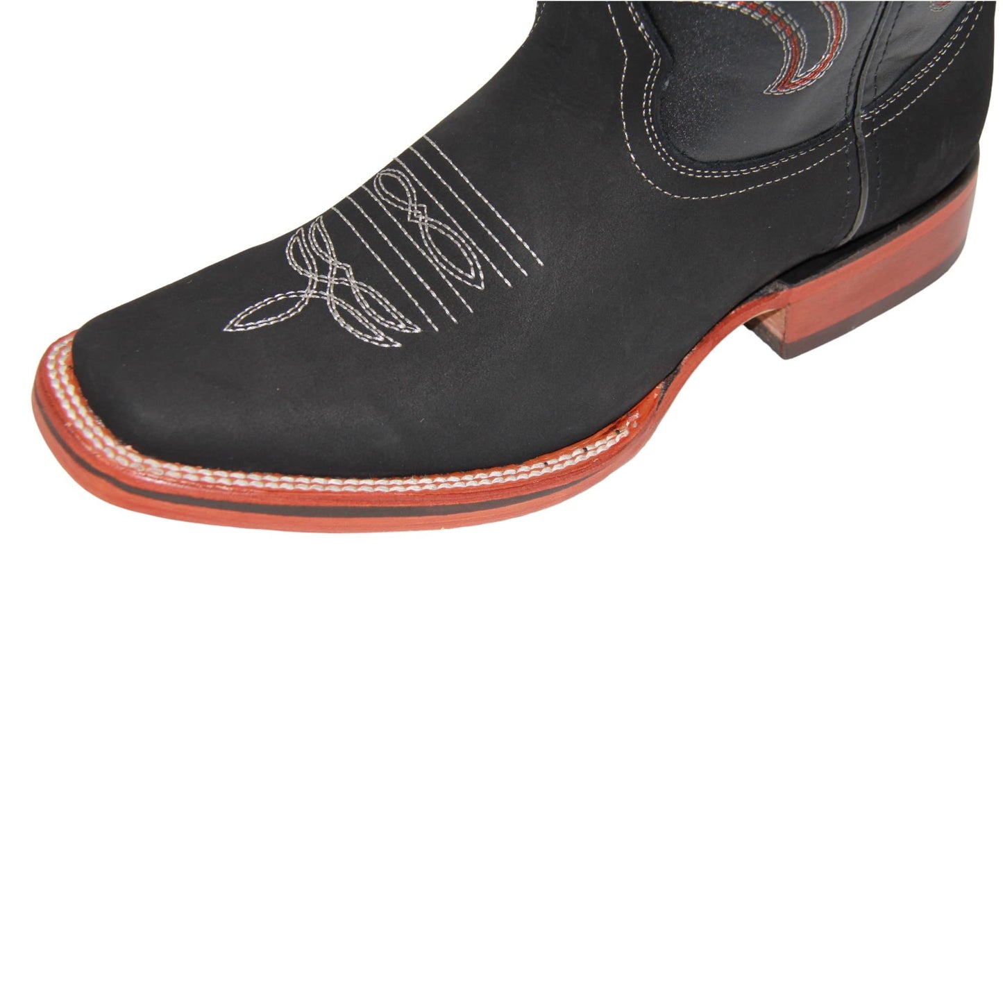 Men's Genuine Leather Square Toe Cowboy Boot