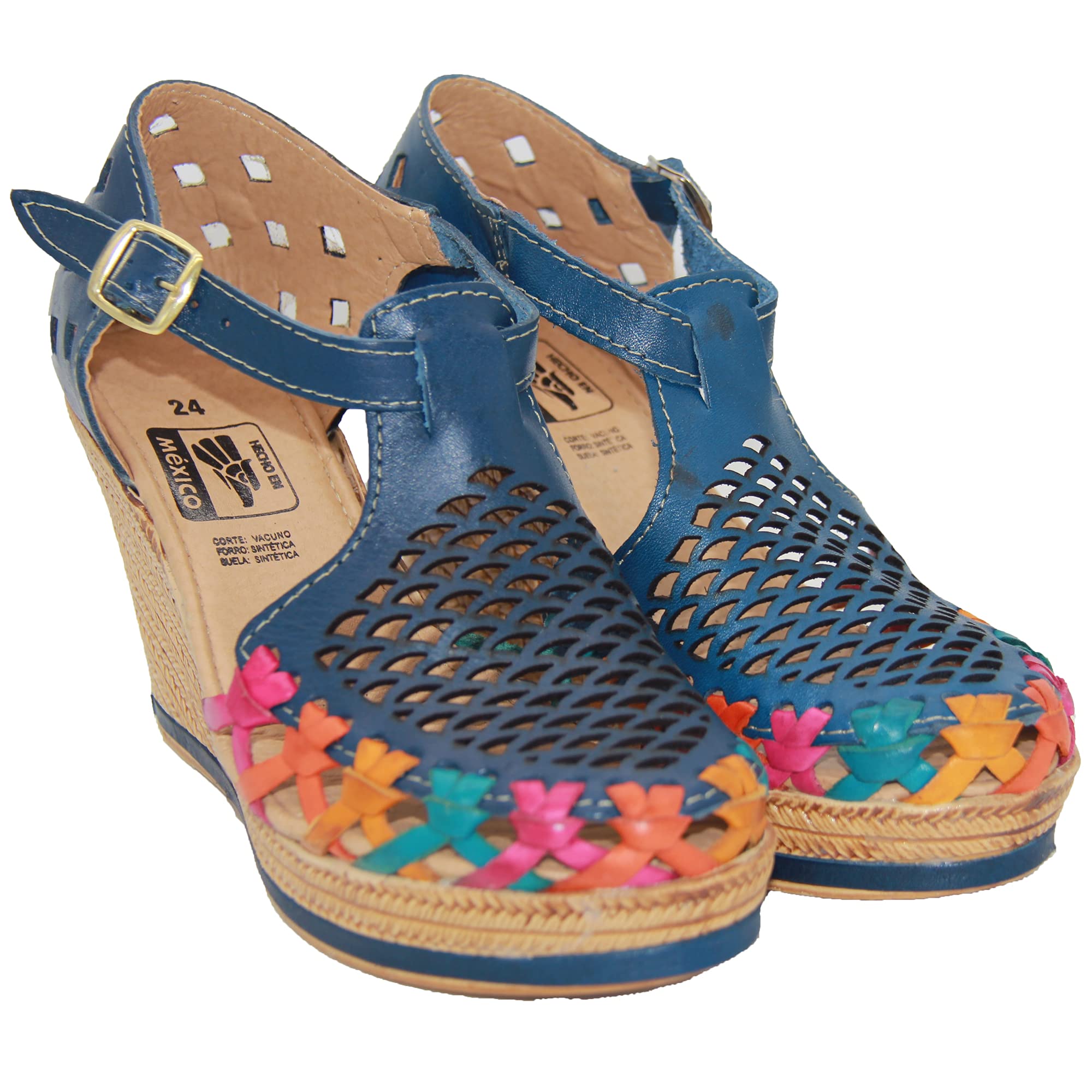 Women's Leather Mexican Huarache Sandal, Women's Huarache Leather Wedge Sandal