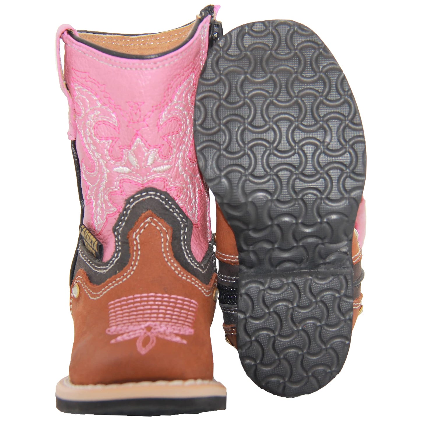 Infant Toddler Girls Pink Embroidered Cowboy Boot