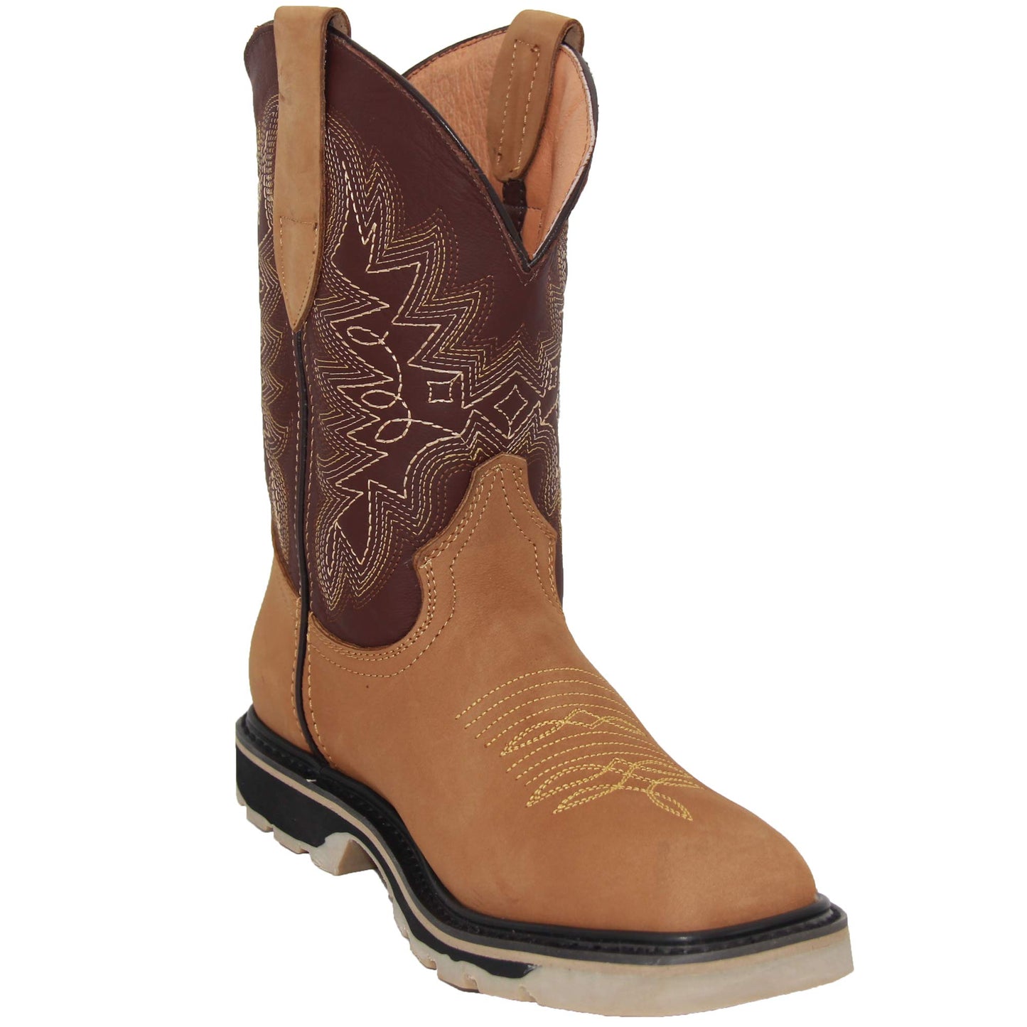 Men’s Leather Square Toe Western Work Boot