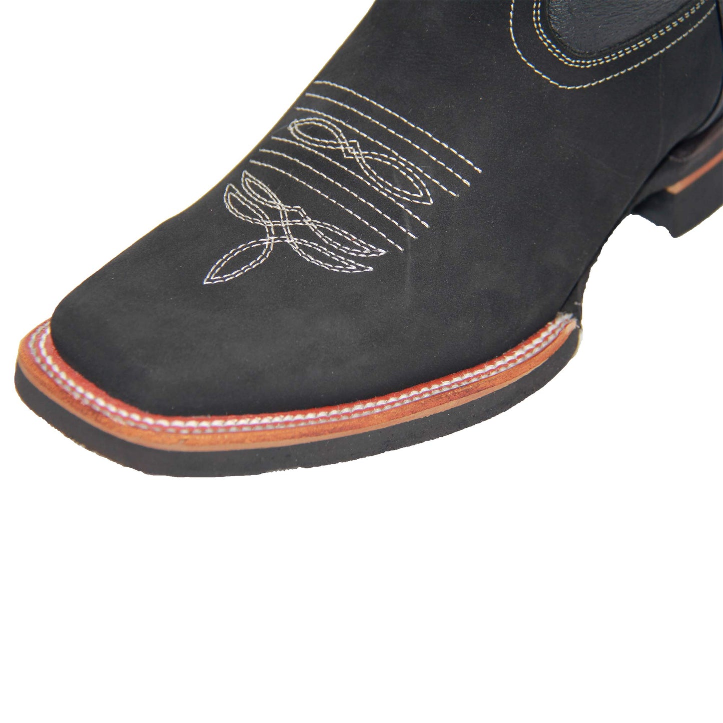 Men's Leather Cowboy Square Toe Boot