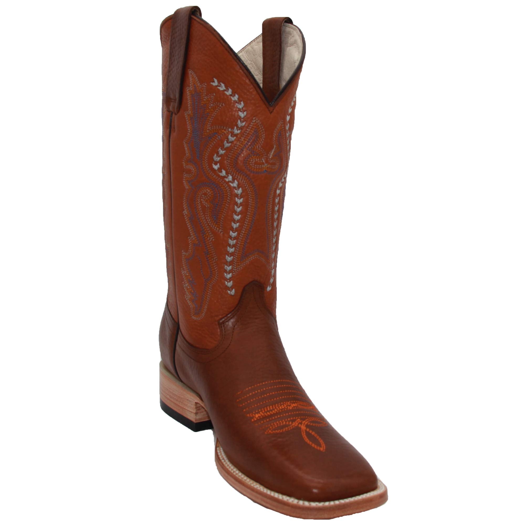 Men's Genuine Leather Western Boot Square Toe Cowboy Boot