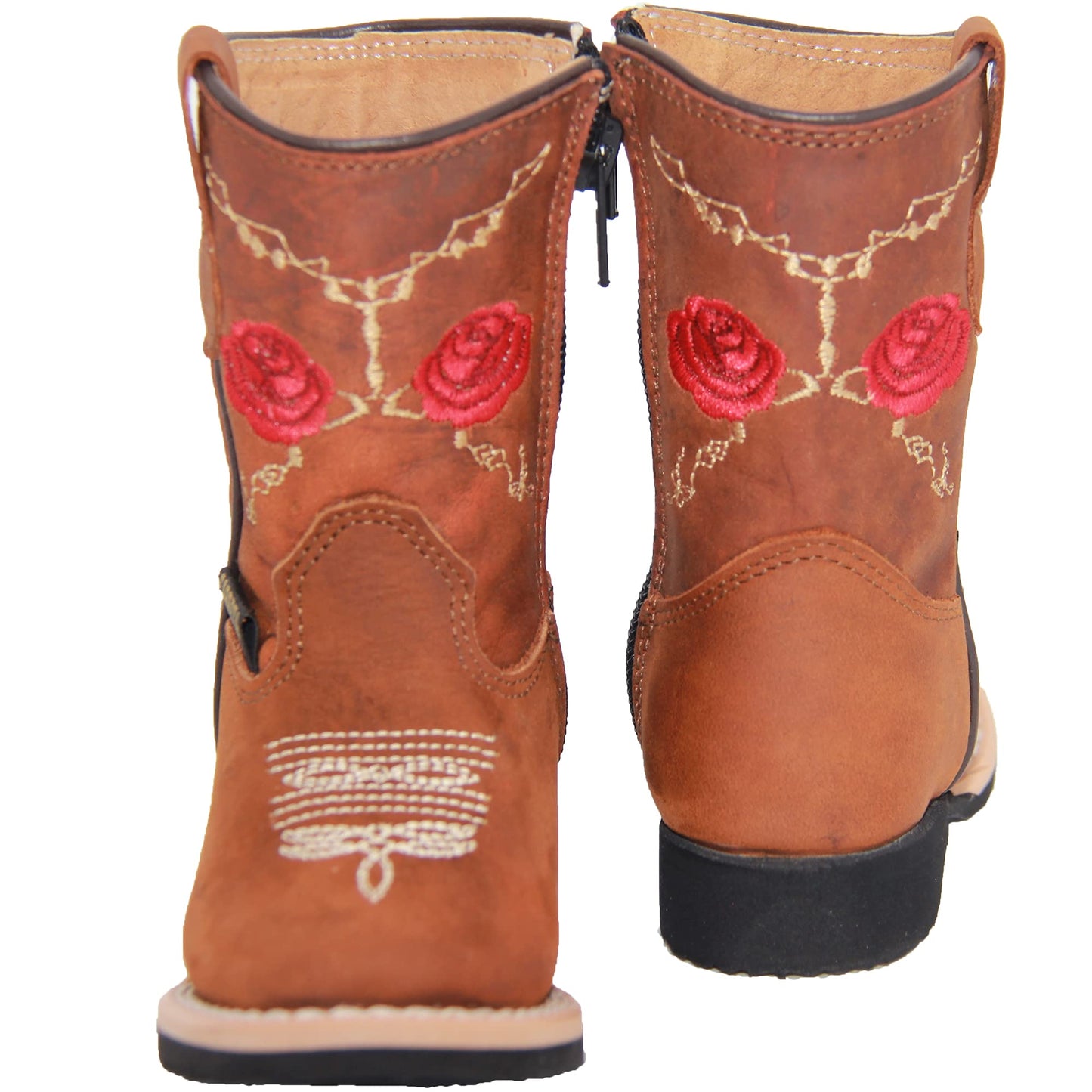 Infant Girls Floral Rose Embroidered Cowgirl Boot