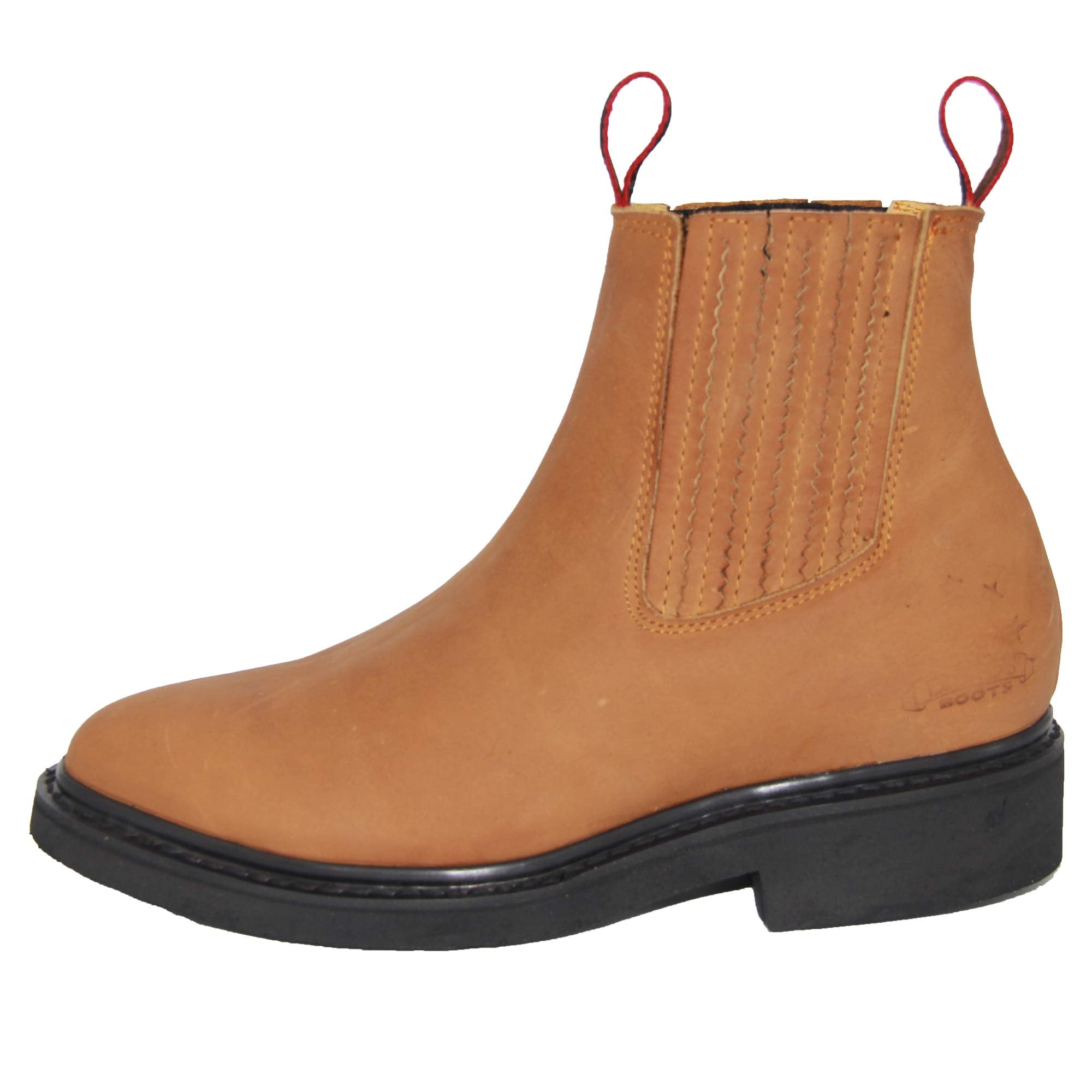 Men's Genuine Leather Short Ankle Western Cowboy Boot, Men's Leather Work Boot