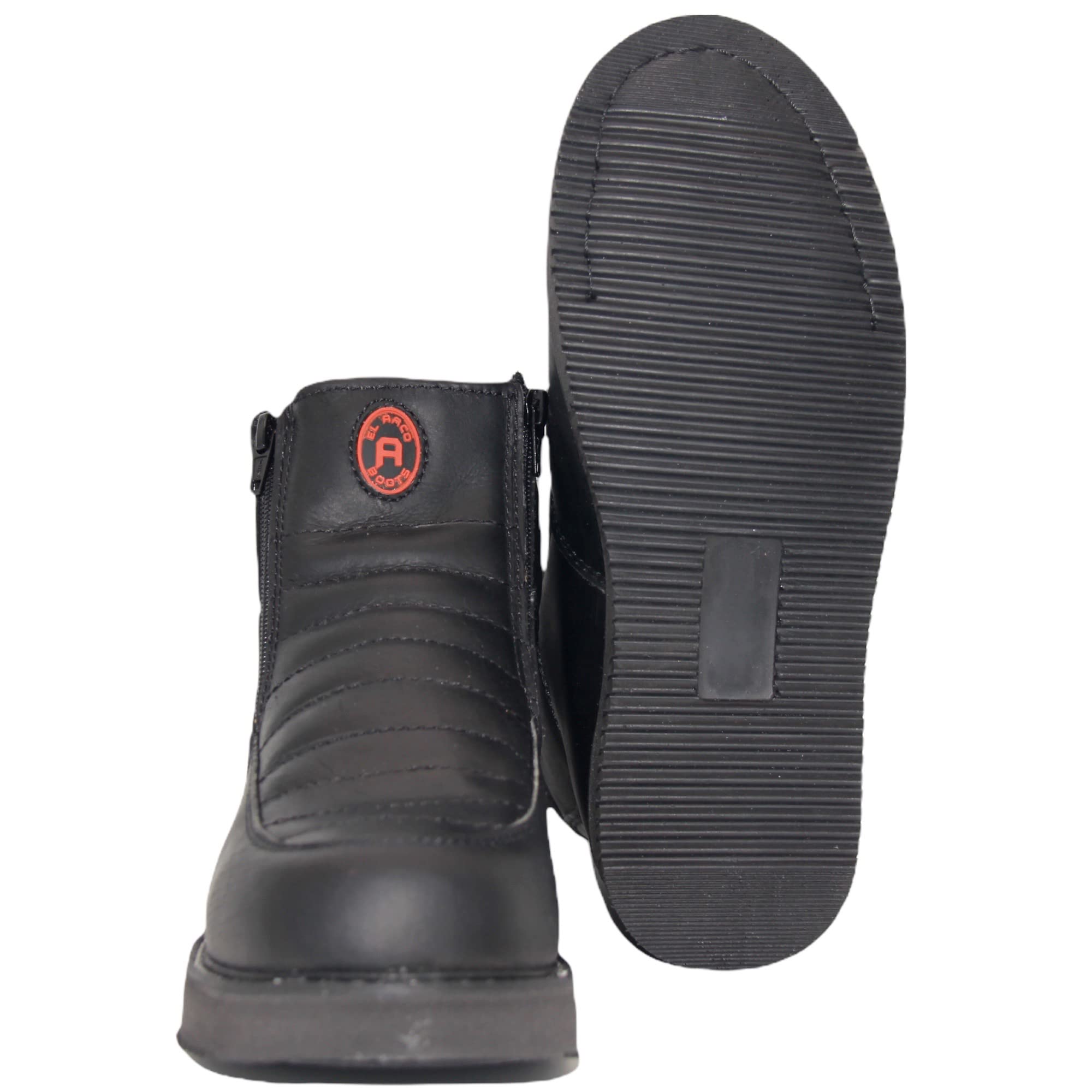 Men's Double Zipper Moc Leather Work Boot