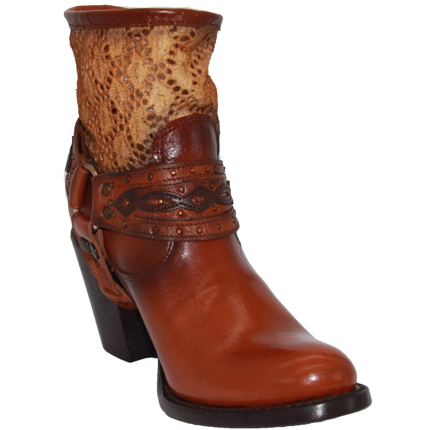 Women's Harness Short Ankle Cowgirl Boot