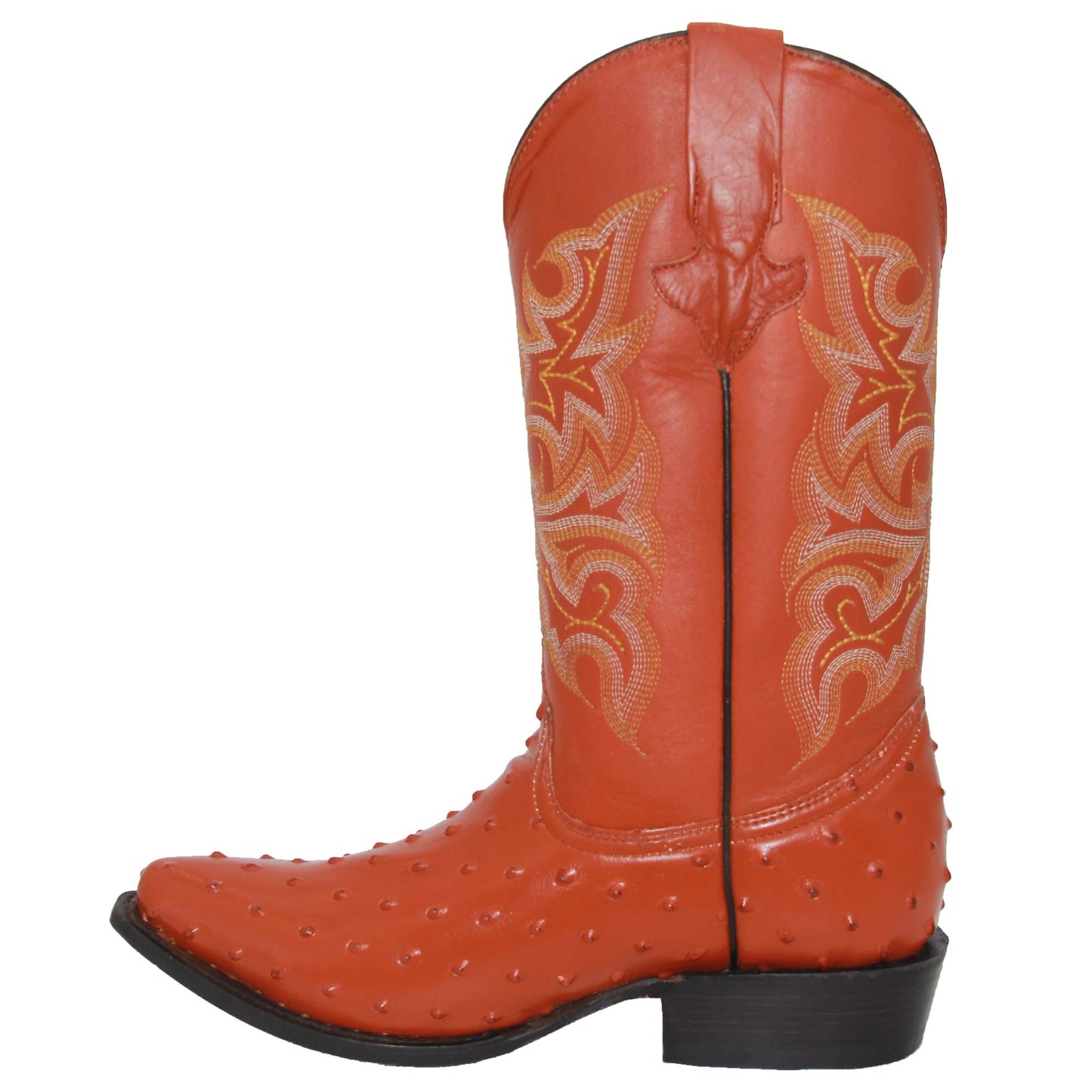 Men's Embossed Ostrich Quill Print Cowboy Boot