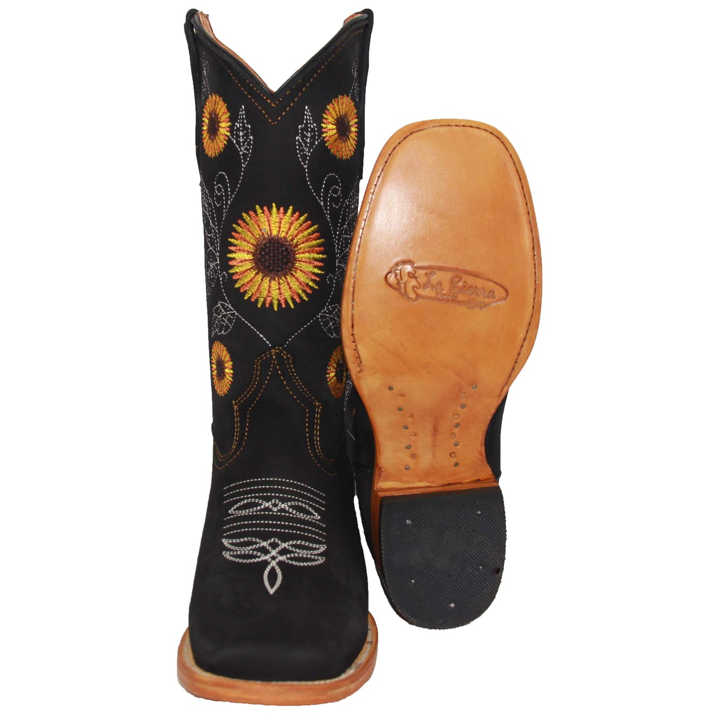 Women’s Leather Sunflower Cowboy Boot