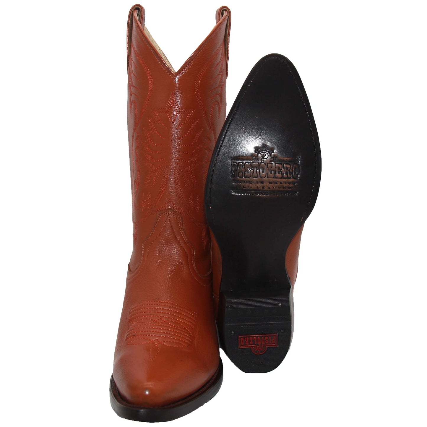 Men’s Genuine Leather Luxury J Toe Western Cowboy Boot