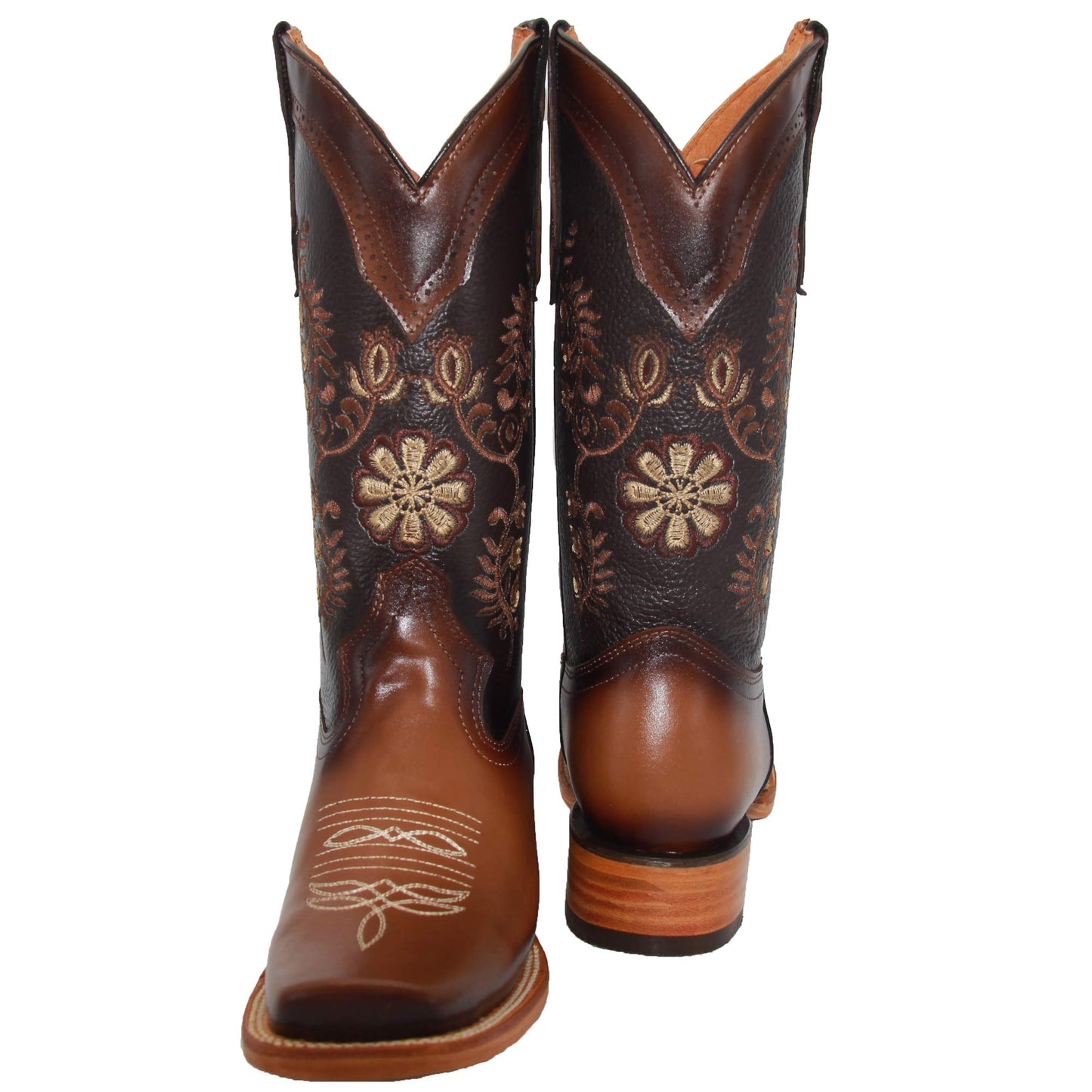 Womens Western Floral Square Toe Cowboy Boot