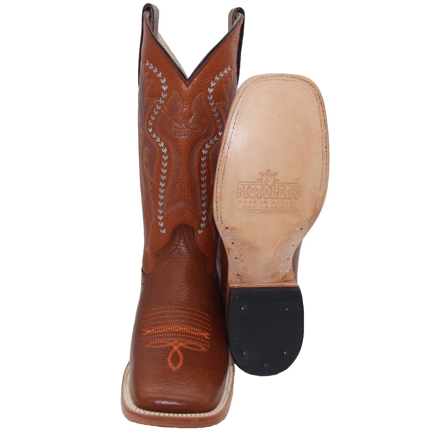 Men's Genuine Leather Square Toe Cowboy Boot