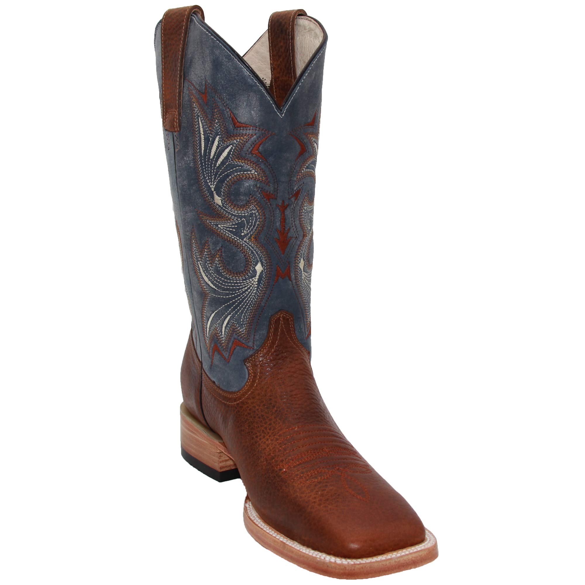 Men's Genuine Leather Western Boot Square Toe Cowboy Boot