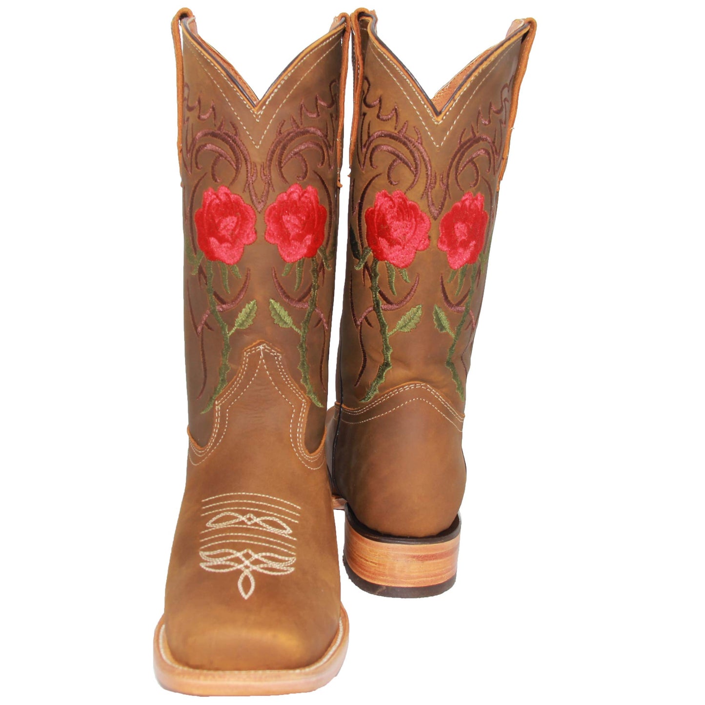 Women’s Leather Floral Embroidered Cowgirl Western Boot