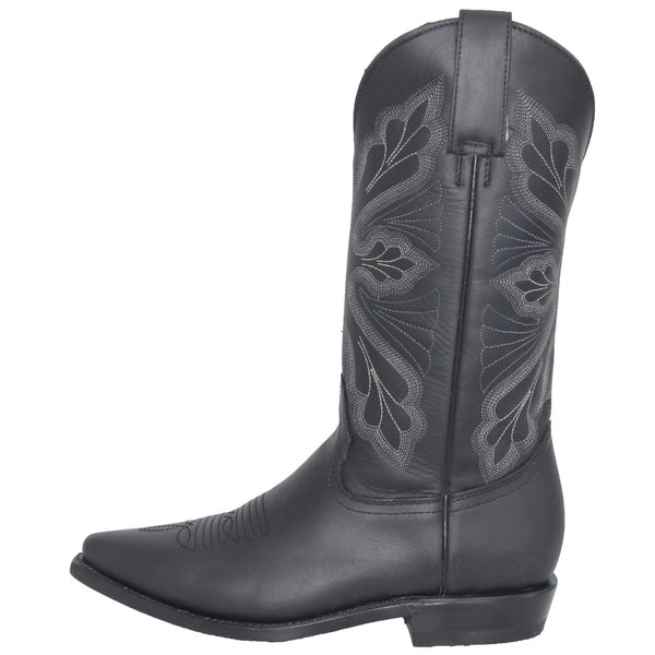 Mens Nubuck Genuine Leather Cowboy Boots