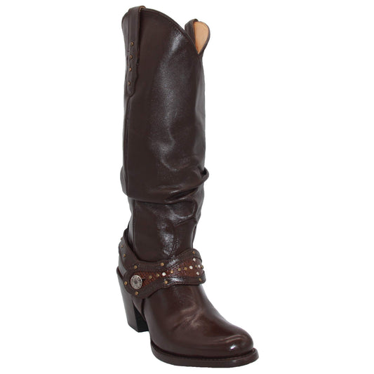 Womens Tall Genuine Leather Cowgirl Boot