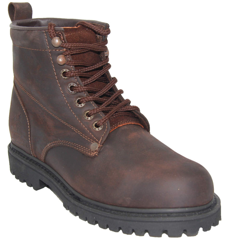 Men's Steel Toe Leather Safety Construction Work Boot