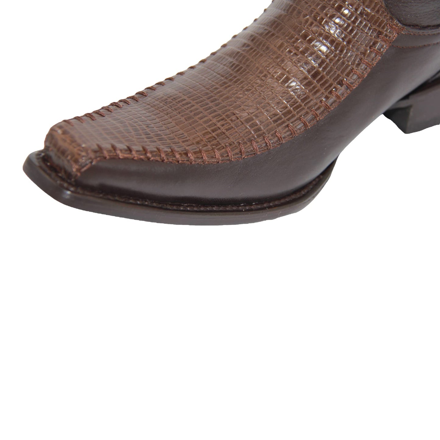 Men’s Genuine Leather Lizard Print Mid Calf Dress Cowboy Boots