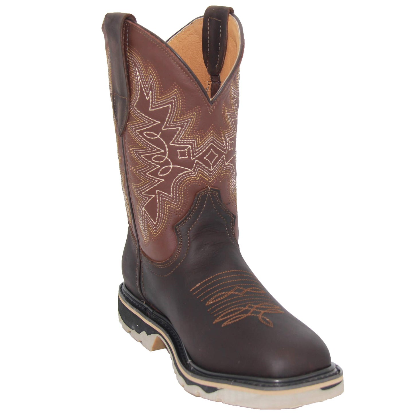 Men’s Leather Square Toe Western Work Boot