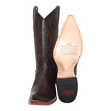 Men’s Genuine Leather Snip Toe Embroidered Boot