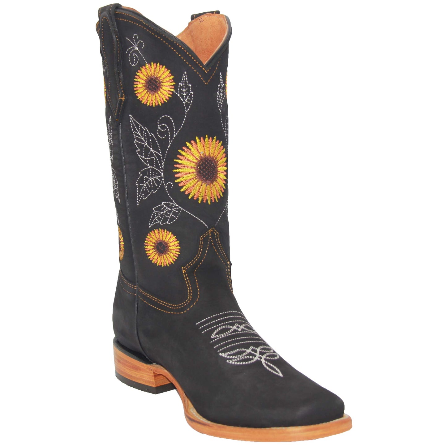 Women’s Leather Sunflower Cowboy Boot