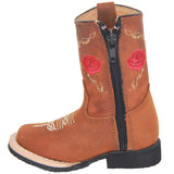 Infant Girls Floral Rose Embroidered Cowgirl Boot