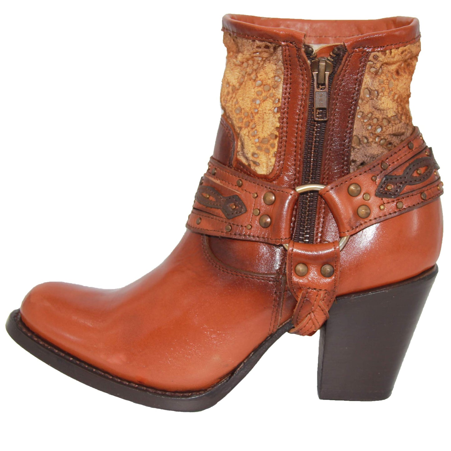 Women's Harness Short Ankle Cowgirl Boot