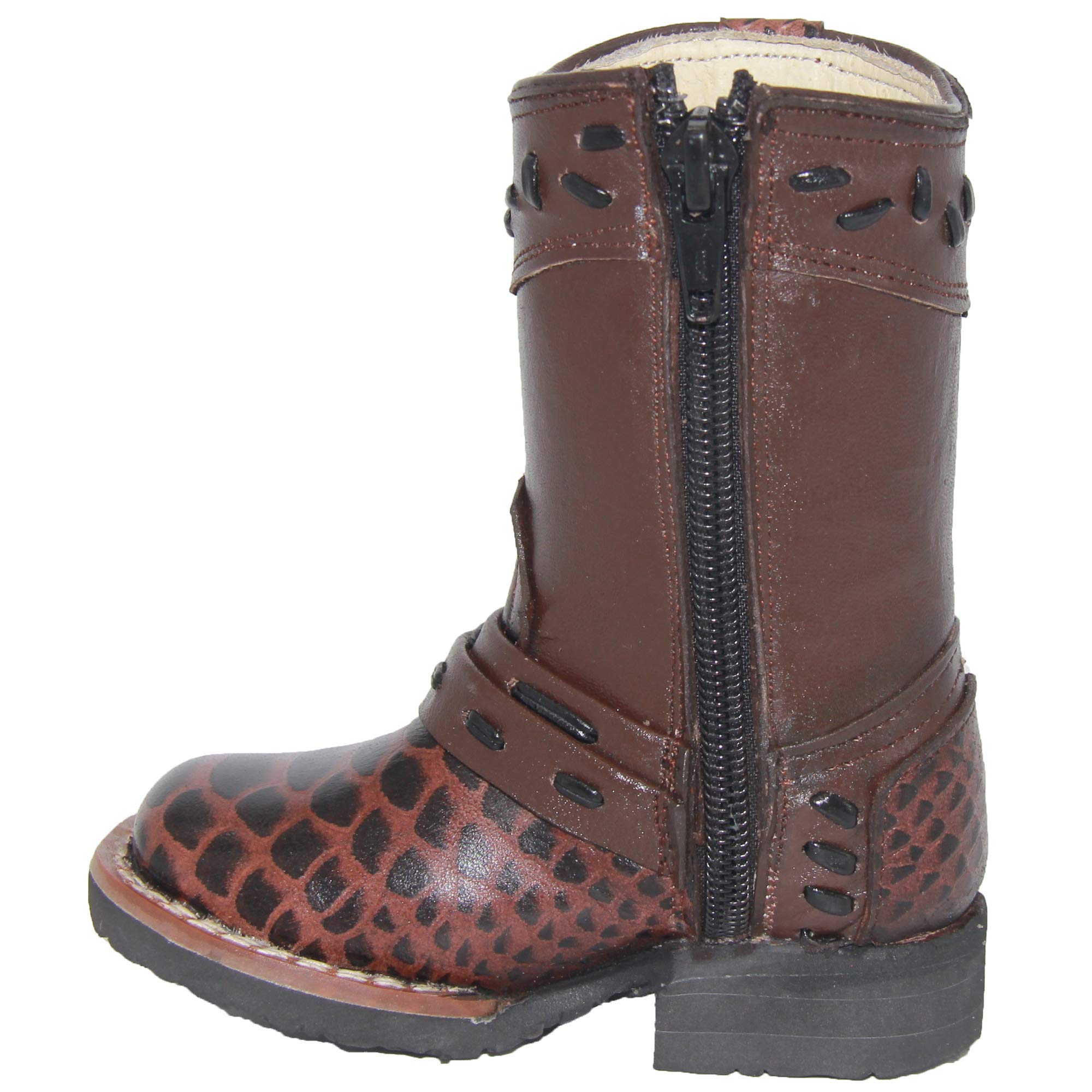 Toddler Infant Cowboy Boot Snake Print Leather Western Boot